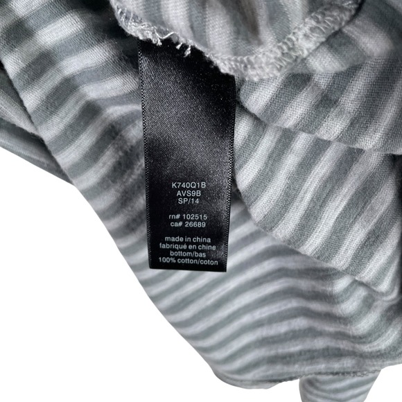 John Varvatos Henley T Shirt Mens 2XL Gray Striped Short Sleeve‎ Cotton Snaps - Picture 5 of 6